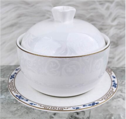 Qingcheng Linglong - Nanhai Lidded Tea Cup & Saucer Set